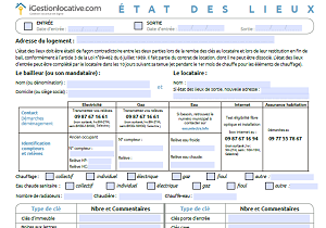 Modèle d'état des lieux gratuit et conforme pour location vide ou meublée