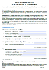 Modèle de bail de location type PDF remplissable conforme Loi Alur 2026